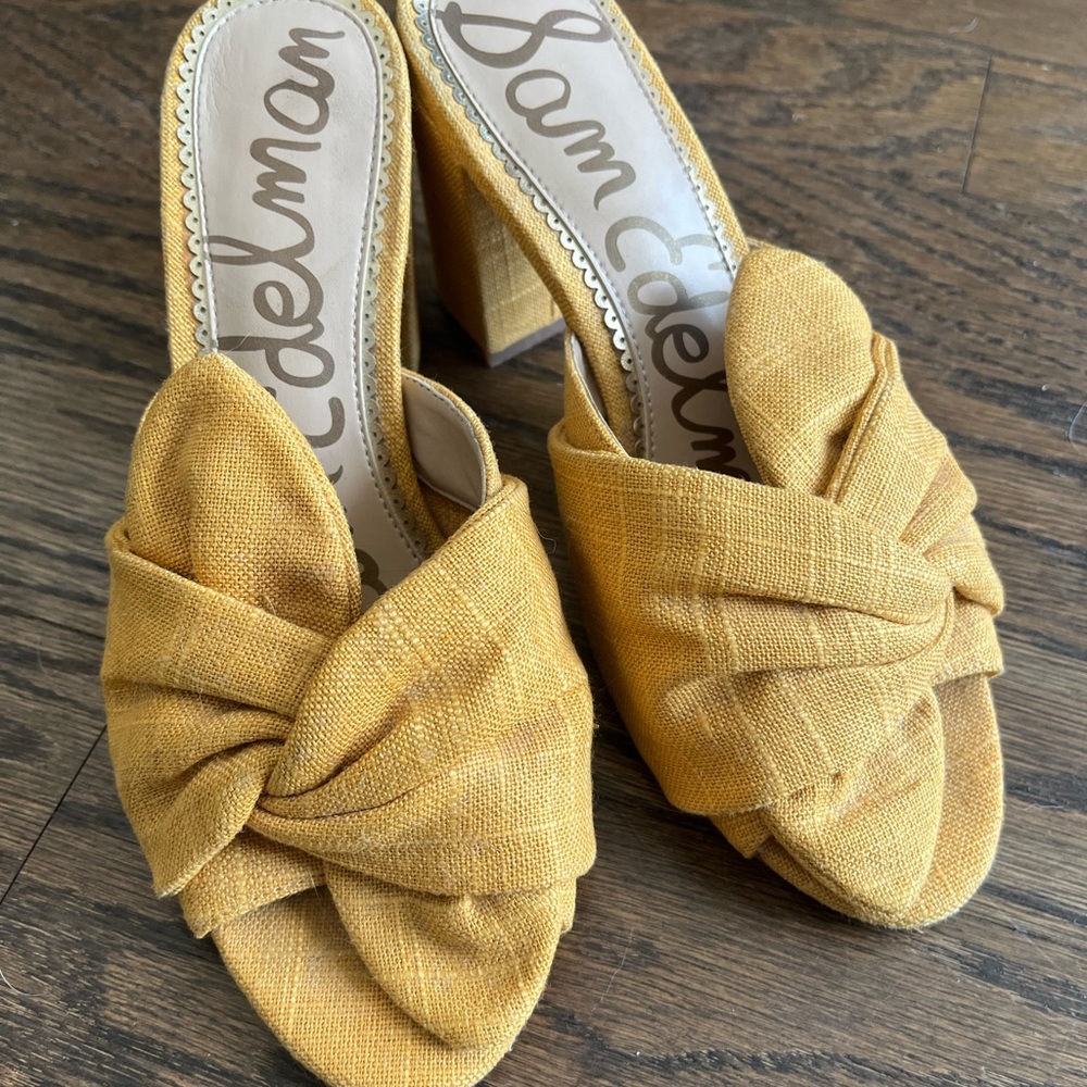 Sam Edelman Yellow Block Heels